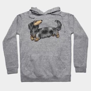 Dog - Long Haired Dachshund - Dapple Hoodie